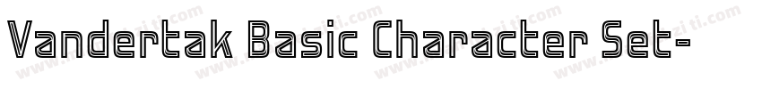Vandertak Basic Character Set字体转换
